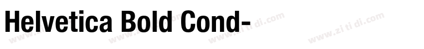 Helvetica Bold Cond字体转换